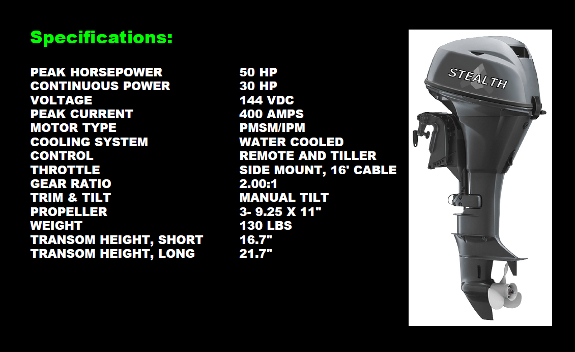 Electric Outboard Motor - 50hp